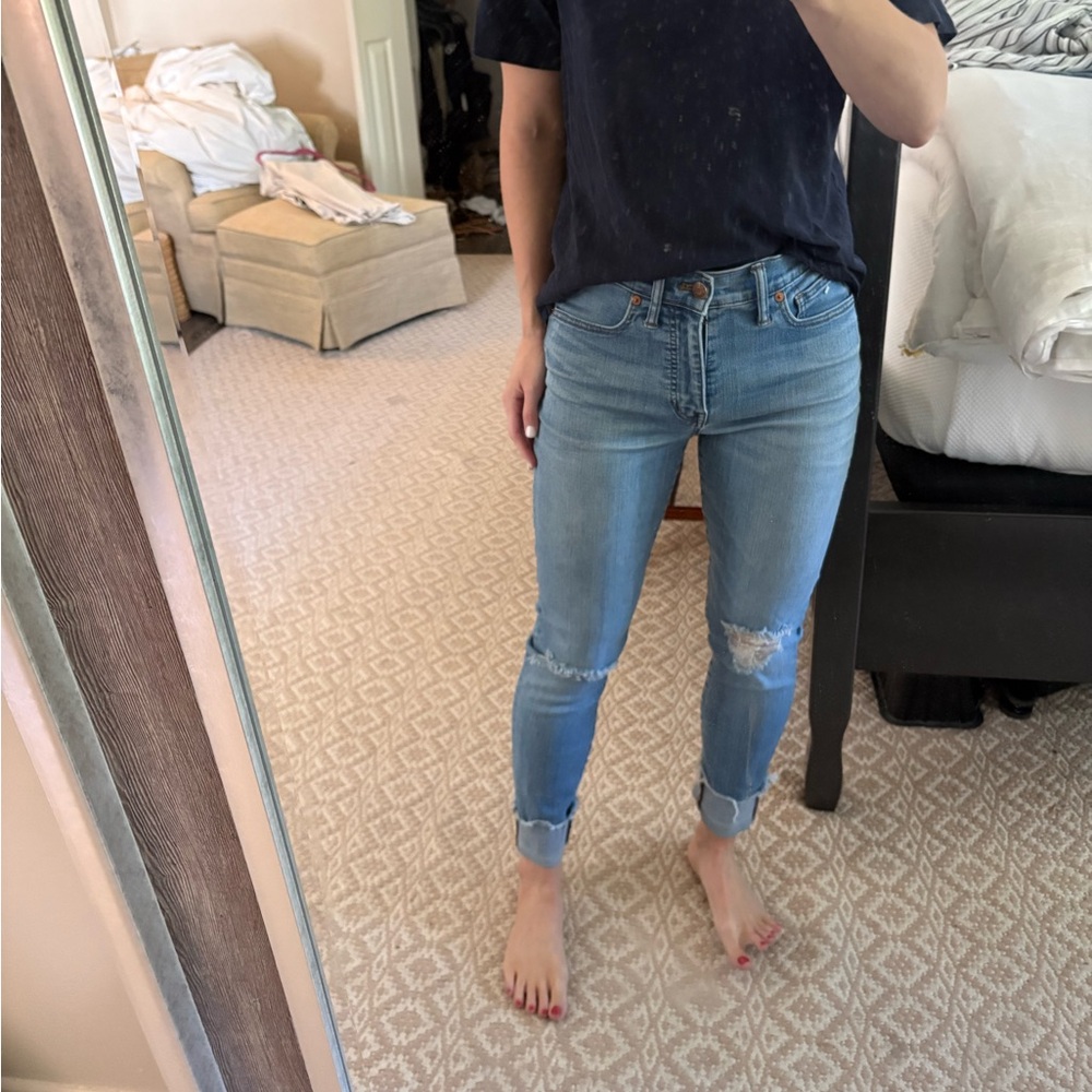 Madewell Women's Skinny Jeans - Light Blue
